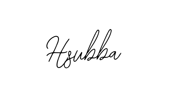 Use a signature maker to create a handwritten signature online. With this signature software, you can design (Bearetta-2O07w) your own signature for name Hsubba. Hsubba signature style 12 images and pictures png