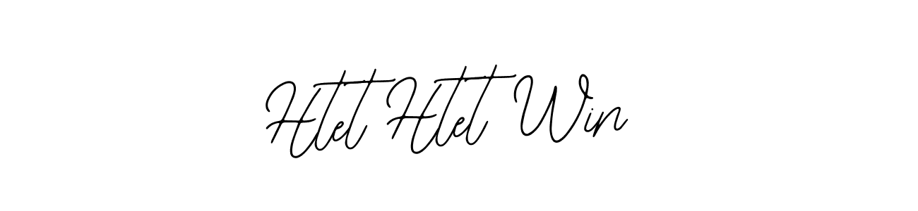 How to make Htet Htet Win name signature. Use Bearetta-2O07w style for creating short signs online. This is the latest handwritten sign. Htet Htet Win signature style 12 images and pictures png