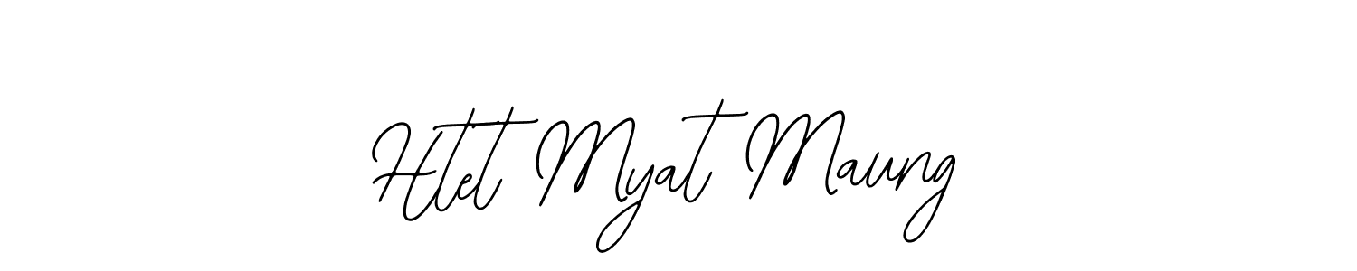 How to make Htet Myat Maung name signature. Use Bearetta-2O07w style for creating short signs online. This is the latest handwritten sign. Htet Myat Maung signature style 12 images and pictures png