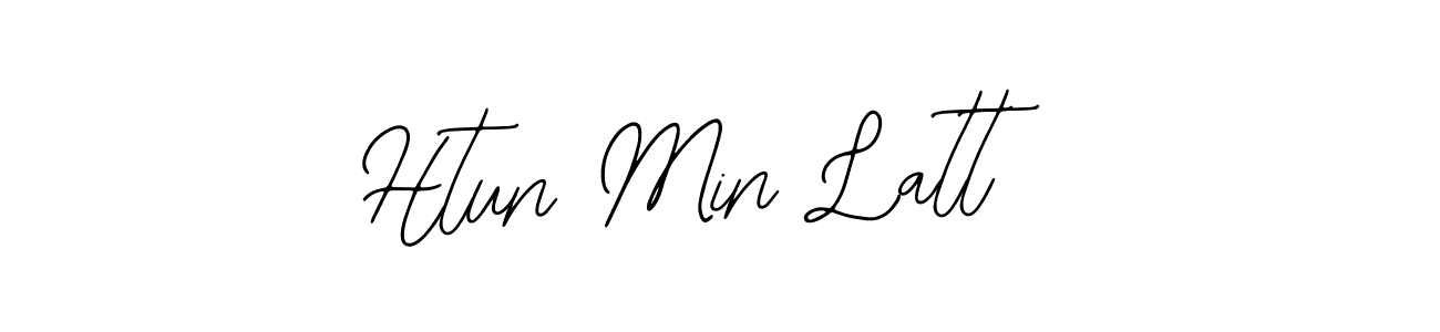 How to make Htun Min Latt name signature. Use Bearetta-2O07w style for creating short signs online. This is the latest handwritten sign. Htun Min Latt signature style 12 images and pictures png