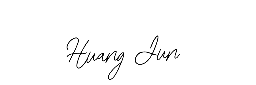 Design your own signature with our free online signature maker. With this signature software, you can create a handwritten (Bearetta-2O07w) signature for name Huang Jun. Huang Jun signature style 12 images and pictures png
