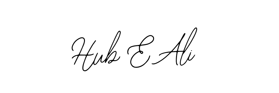 The best way (Bearetta-2O07w) to make a short signature is to pick only two or three words in your name. The name Hub E Ali include a total of six letters. For converting this name. Hub E Ali signature style 12 images and pictures png