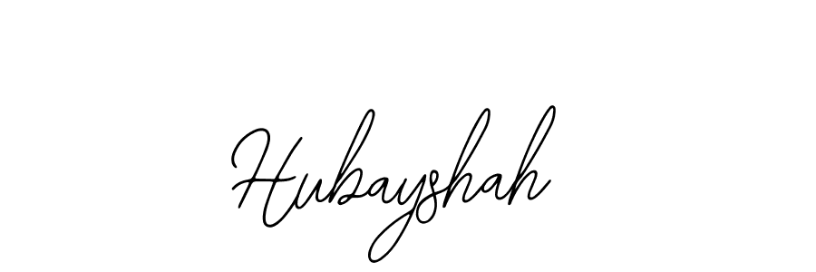 How to make Hubayshah name signature. Use Bearetta-2O07w style for creating short signs online. This is the latest handwritten sign. Hubayshah signature style 12 images and pictures png