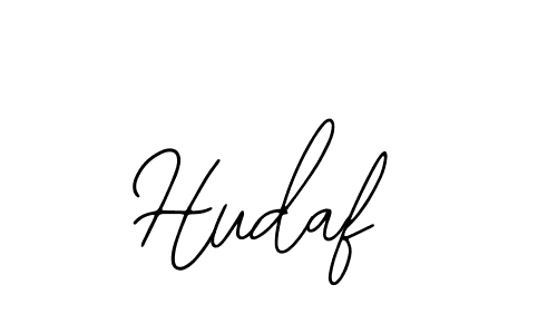 Use a signature maker to create a handwritten signature online. With this signature software, you can design (Bearetta-2O07w) your own signature for name Hudaf. Hudaf signature style 12 images and pictures png