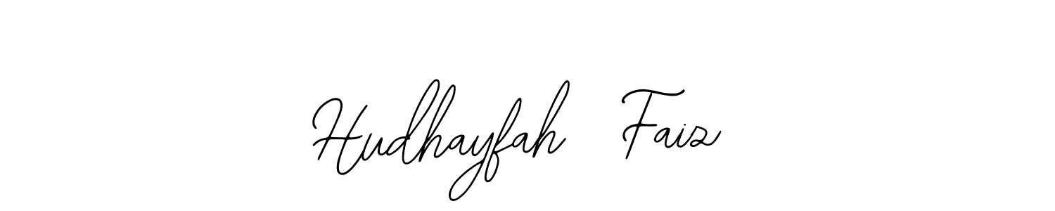Bearetta-2O07w is a professional signature style that is perfect for those who want to add a touch of class to their signature. It is also a great choice for those who want to make their signature more unique. Get Hudhayfah  Faiz name to fancy signature for free. Hudhayfah  Faiz signature style 12 images and pictures png