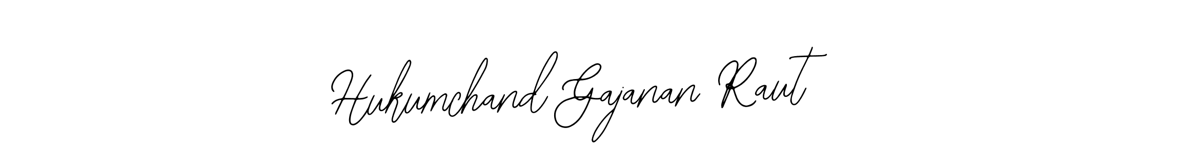 How to make Hukumchand Gajanan Raut name signature. Use Bearetta-2O07w style for creating short signs online. This is the latest handwritten sign. Hukumchand Gajanan Raut signature style 12 images and pictures png