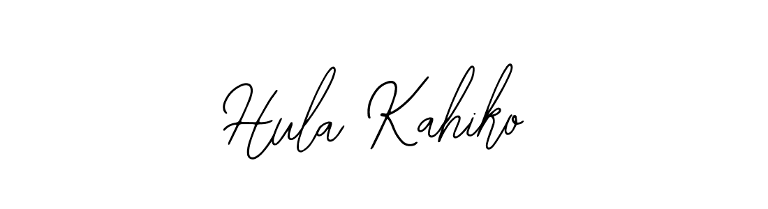 How to make Hula Kahiko name signature. Use Bearetta-2O07w style for creating short signs online. This is the latest handwritten sign. Hula Kahiko signature style 12 images and pictures png