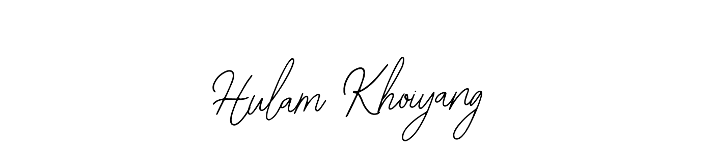 How to make Hulam Khoiyang name signature. Use Bearetta-2O07w style for creating short signs online. This is the latest handwritten sign. Hulam Khoiyang signature style 12 images and pictures png