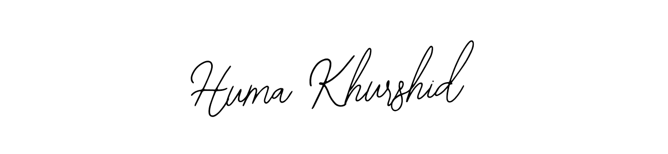 You should practise on your own different ways (Bearetta-2O07w) to write your name (Huma Khurshid) in signature. don't let someone else do it for you. Huma Khurshid signature style 12 images and pictures png