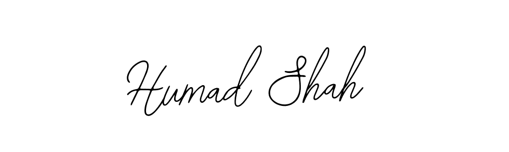 Use a signature maker to create a handwritten signature online. With this signature software, you can design (Bearetta-2O07w) your own signature for name Humad Shah. Humad Shah signature style 12 images and pictures png