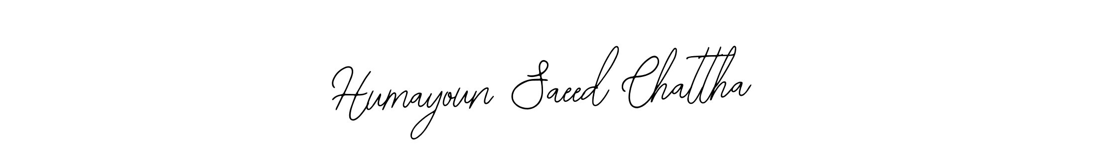 You should practise on your own different ways (Bearetta-2O07w) to write your name (Humayoun Saeed Chattha) in signature. don't let someone else do it for you. Humayoun Saeed Chattha signature style 12 images and pictures png