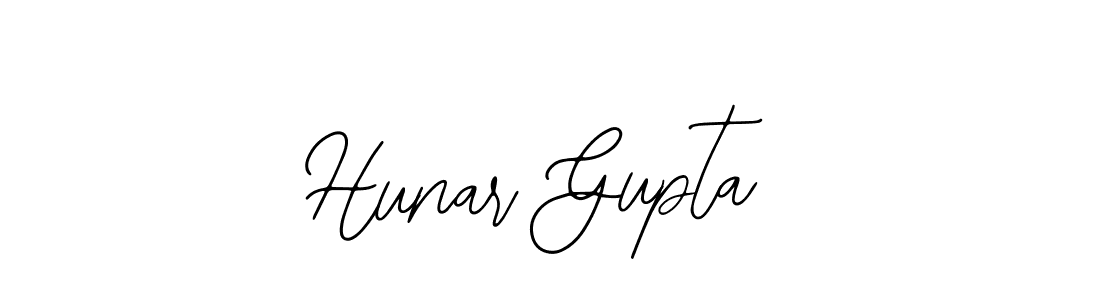 How to make Hunar Gupta name signature. Use Bearetta-2O07w style for creating short signs online. This is the latest handwritten sign. Hunar Gupta signature style 12 images and pictures png