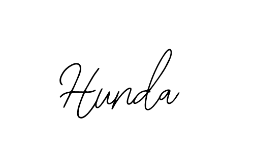 Use a signature maker to create a handwritten signature online. With this signature software, you can design (Bearetta-2O07w) your own signature for name Hunda. Hunda signature style 12 images and pictures png