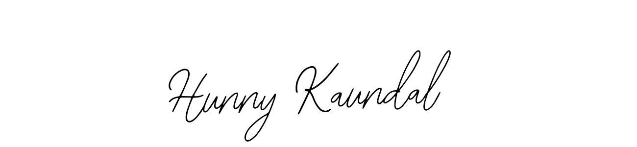 Use a signature maker to create a handwritten signature online. With this signature software, you can design (Bearetta-2O07w) your own signature for name Hunny Kaundal. Hunny Kaundal signature style 12 images and pictures png