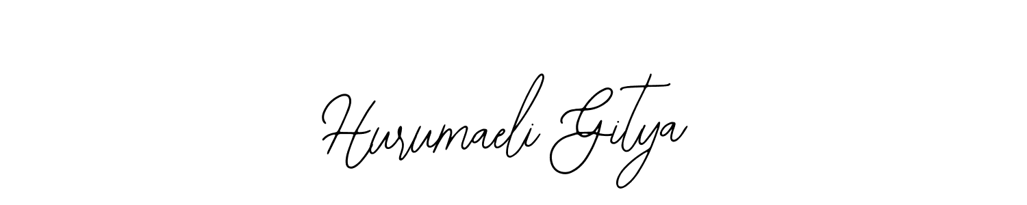 The best way (Bearetta-2O07w) to make a short signature is to pick only two or three words in your name. The name Hurumaeli Gitya include a total of six letters. For converting this name. Hurumaeli Gitya signature style 12 images and pictures png