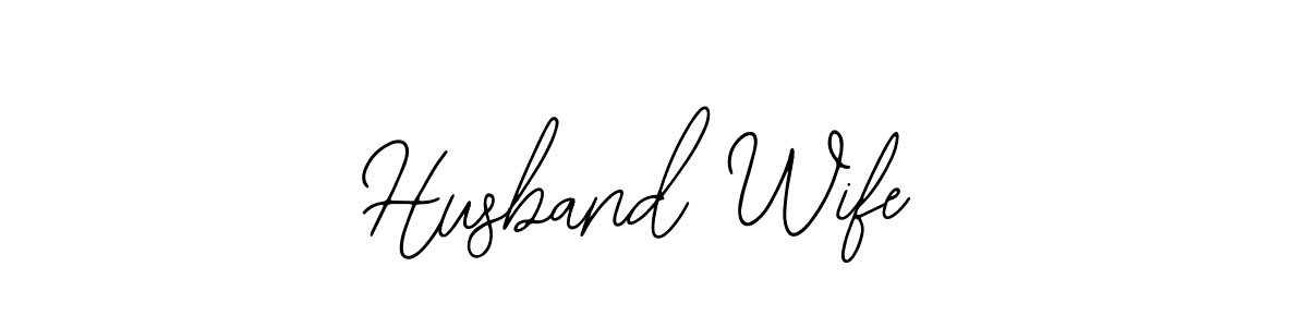 How to make Husband Wife name signature. Use Bearetta-2O07w style for creating short signs online. This is the latest handwritten sign. Husband Wife signature style 12 images and pictures png