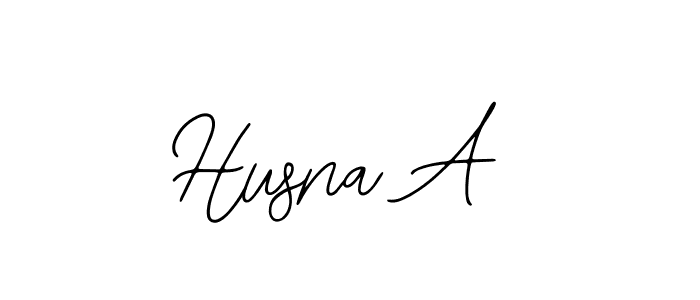 Use a signature maker to create a handwritten signature online. With this signature software, you can design (Bearetta-2O07w) your own signature for name Husna A. Husna A signature style 12 images and pictures png