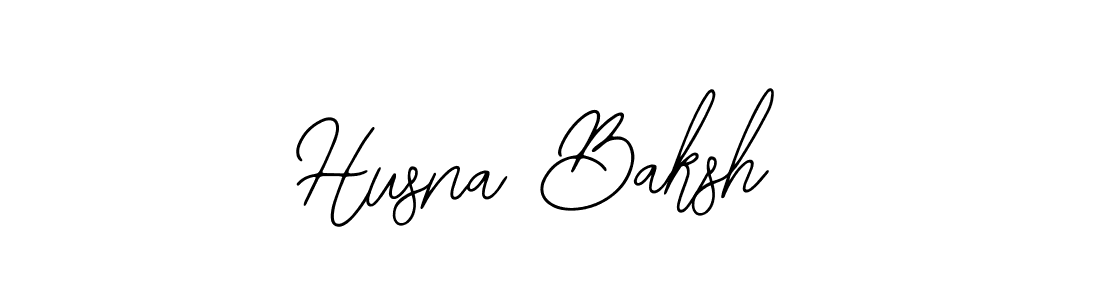 How to make Husna Baksh name signature. Use Bearetta-2O07w style for creating short signs online. This is the latest handwritten sign. Husna Baksh signature style 12 images and pictures png