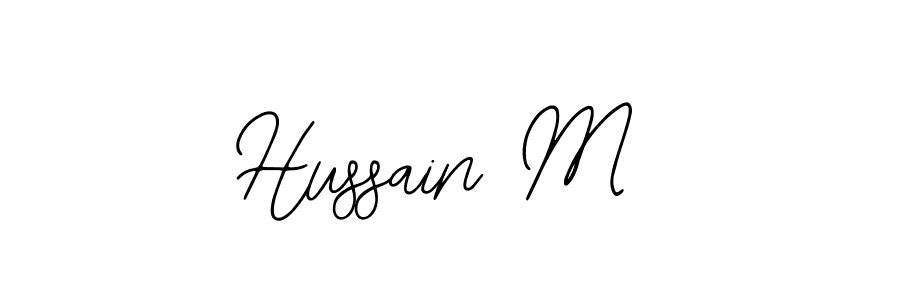 Design your own signature with our free online signature maker. With this signature software, you can create a handwritten (Bearetta-2O07w) signature for name Hussain M. Hussain M signature style 12 images and pictures png