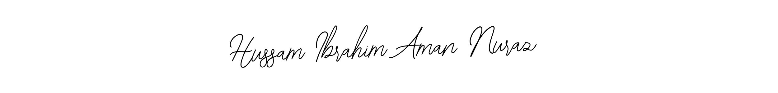 Use a signature maker to create a handwritten signature online. With this signature software, you can design (Bearetta-2O07w) your own signature for name Hussam Ibrahim Aman Nuraz. Hussam Ibrahim Aman Nuraz signature style 12 images and pictures png