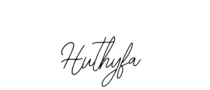 Bearetta-2O07w is a professional signature style that is perfect for those who want to add a touch of class to their signature. It is also a great choice for those who want to make their signature more unique. Get Huthyfa name to fancy signature for free. Huthyfa signature style 12 images and pictures png