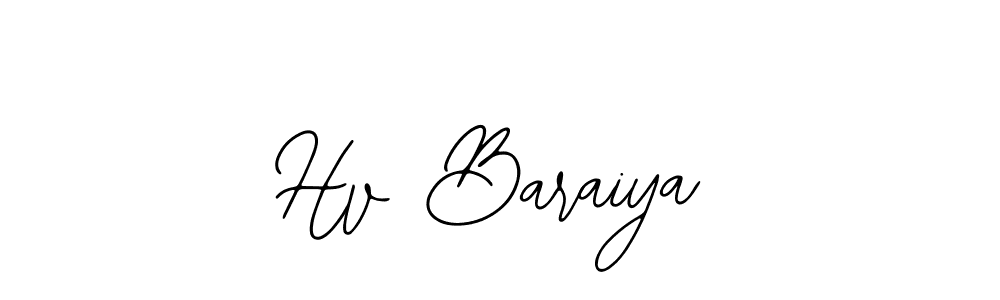Hv Baraiya stylish signature style. Best Handwritten Sign (Bearetta-2O07w) for my name. Handwritten Signature Collection Ideas for my name Hv Baraiya. Hv Baraiya signature style 12 images and pictures png