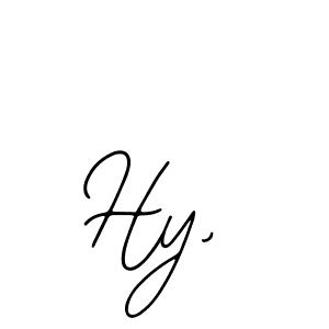 You should practise on your own different ways (Bearetta-2O07w) to write your name (Hy,) in signature. don't let someone else do it for you. Hy, signature style 12 images and pictures png