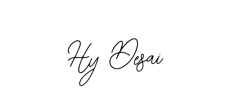 Also You can easily find your signature by using the search form. We will create Hy Desai name handwritten signature images for you free of cost using Bearetta-2O07w sign style. Hy Desai signature style 12 images and pictures png