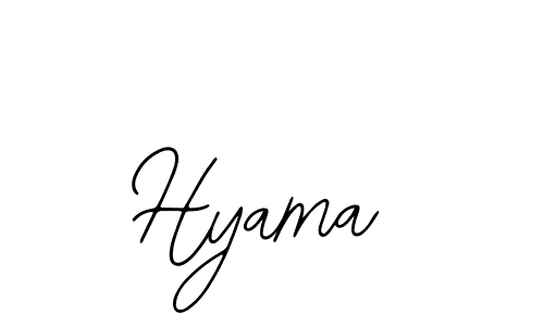 How to make Hyama name signature. Use Bearetta-2O07w style for creating short signs online. This is the latest handwritten sign. Hyama signature style 12 images and pictures png