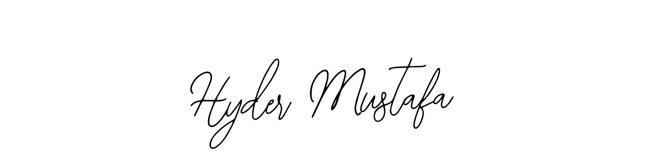 Create a beautiful signature design for name Hyder Mustafa. With this signature (Bearetta-2O07w) fonts, you can make a handwritten signature for free. Hyder Mustafa signature style 12 images and pictures png