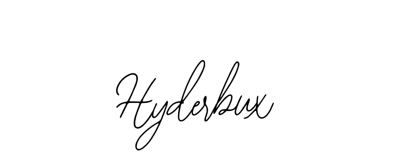 How to make Hyderbux name signature. Use Bearetta-2O07w style for creating short signs online. This is the latest handwritten sign. Hyderbux signature style 12 images and pictures png