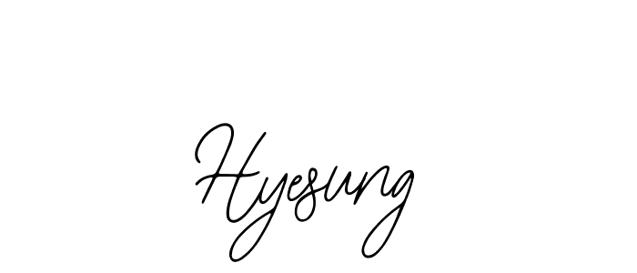 The best way (Bearetta-2O07w) to make a short signature is to pick only two or three words in your name. The name Hyesung include a total of six letters. For converting this name. Hyesung signature style 12 images and pictures png