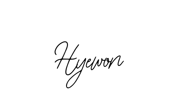 Design your own signature with our free online signature maker. With this signature software, you can create a handwritten (Bearetta-2O07w) signature for name Hyewon. Hyewon signature style 12 images and pictures png