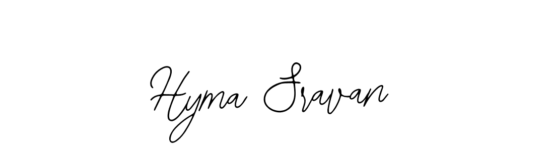 The best way (Bearetta-2O07w) to make a short signature is to pick only two or three words in your name. The name Hyma Sravan include a total of six letters. For converting this name. Hyma Sravan signature style 12 images and pictures png