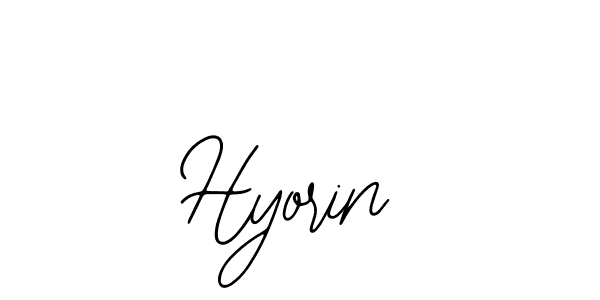 Use a signature maker to create a handwritten signature online. With this signature software, you can design (Bearetta-2O07w) your own signature for name Hyorin. Hyorin signature style 12 images and pictures png