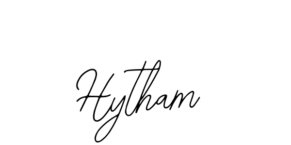 How to make Hytham name signature. Use Bearetta-2O07w style for creating short signs online. This is the latest handwritten sign. Hytham signature style 12 images and pictures png