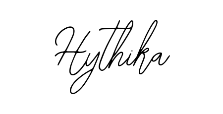 A timeless handwritten aesthetic for Hythika. The Bearetta-2O07w font gives your signature a handcrafted feel with natural curves. Hythika signature style 12 images and pictures png