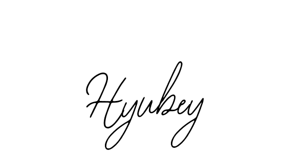 Similarly Bearetta-2O07w is the best handwritten signature design. Signature creator online .You can use it as an online autograph creator for name Hyubey. Hyubey signature style 12 images and pictures png