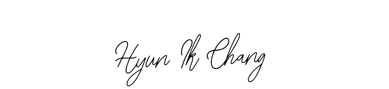 The best way (Bearetta-2O07w) to make a short signature is to pick only two or three words in your name. The name Hyun Ik Chang include a total of six letters. For converting this name. Hyun Ik Chang signature style 12 images and pictures png