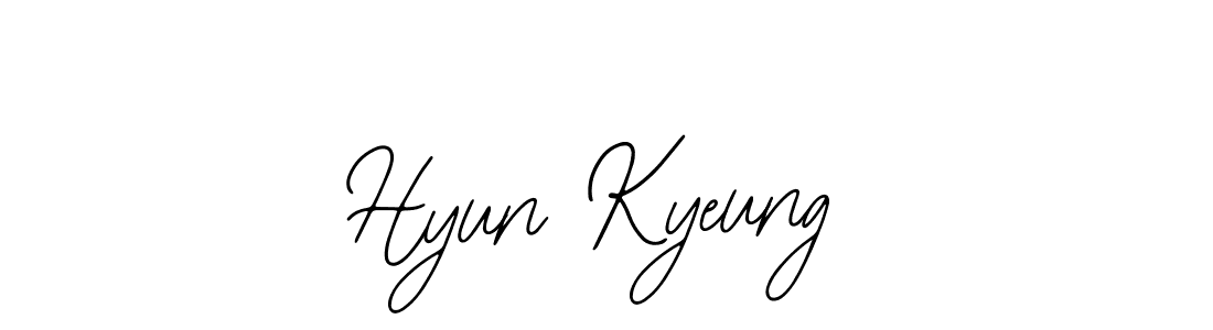 if you are searching for the best signature style for your name Hyun Kyeung. so please give up your signature search. here we have designed multiple signature styles  using Bearetta-2O07w. Hyun Kyeung signature style 12 images and pictures png