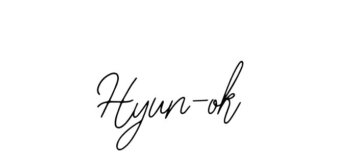 Create a beautiful signature design for name Hyun-ok. With this signature (Bearetta-2O07w) fonts, you can make a handwritten signature for free. Hyun-ok signature style 12 images and pictures png