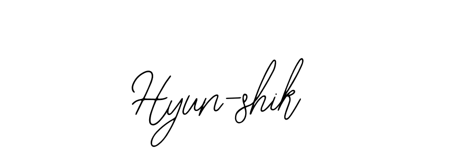 Make a beautiful signature design for name Hyun-shik. With this signature (Bearetta-2O07w) style, you can create a handwritten signature for free. Hyun-shik signature style 12 images and pictures png