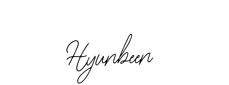 How to make Hyunbeen name signature. Use Bearetta-2O07w style for creating short signs online. This is the latest handwritten sign. Hyunbeen signature style 12 images and pictures png