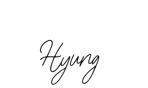 Design your own signature with our free online signature maker. With this signature software, you can create a handwritten (Bearetta-2O07w) signature for name Hyung. Hyung signature style 12 images and pictures png