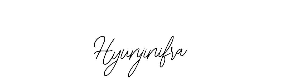 Bearetta-2O07w is a professional signature style that is perfect for those who want to add a touch of class to their signature. It is also a great choice for those who want to make their signature more unique. Get Hyunjinifra name to fancy signature for free. Hyunjinifra signature style 12 images and pictures png