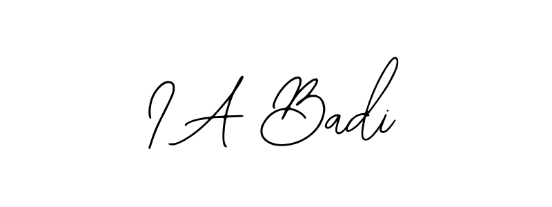 I A Badi stylish signature style. Best Handwritten Sign (Bearetta-2O07w) for my name. Handwritten Signature Collection Ideas for my name I A Badi. I A Badi signature style 12 images and pictures png