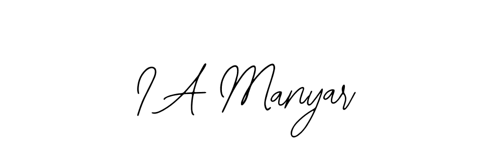 I A Manyar stylish signature style. Best Handwritten Sign (Bearetta-2O07w) for my name. Handwritten Signature Collection Ideas for my name I A Manyar. I A Manyar signature style 12 images and pictures png