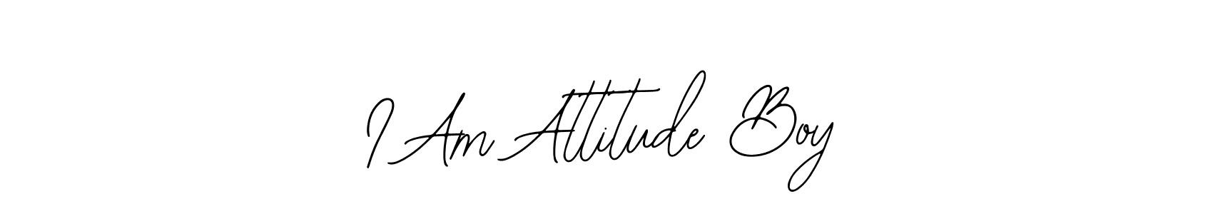 The best way (Bearetta-2O07w) to make a short signature is to pick only two or three words in your name. The name I Am Attitude Boy include a total of six letters. For converting this name. I Am Attitude Boy signature style 12 images and pictures png