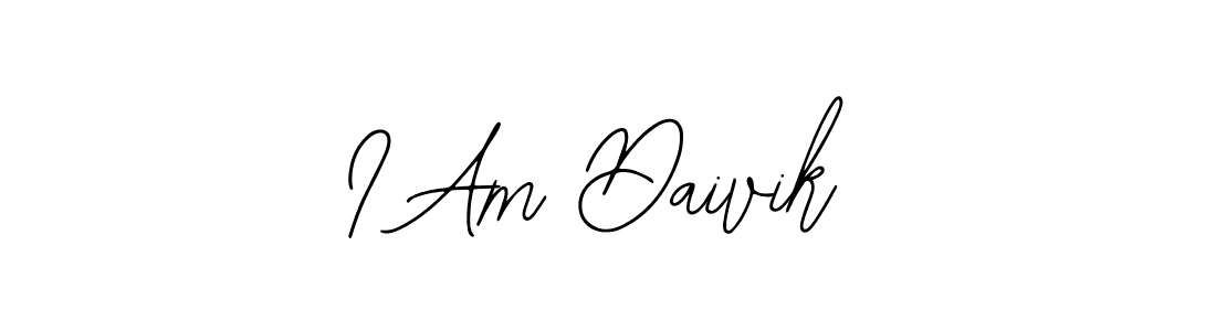 Make a beautiful signature design for name I Am Daivik. With this signature (Bearetta-2O07w) style, you can create a handwritten signature for free. I Am Daivik signature style 12 images and pictures png