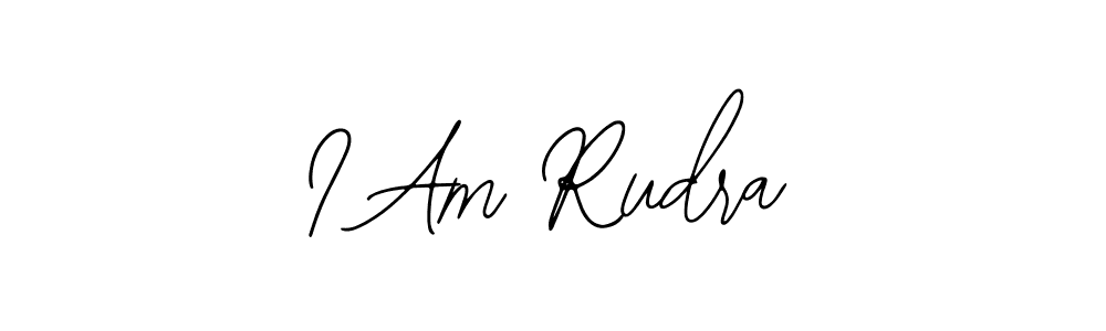 Use a signature maker to create a handwritten signature online. With this signature software, you can design (Bearetta-2O07w) your own signature for name I Am Rudra. I Am Rudra signature style 12 images and pictures png